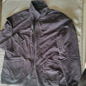 Cozyfit Scrub Jacket with Zipper and Collar - Size XL - Dark Grey